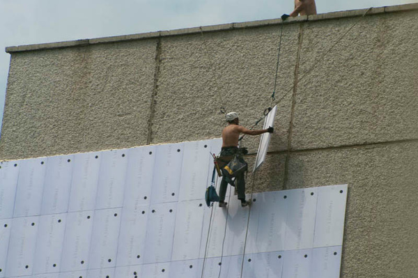 Утепление фасада многоэтажного дома