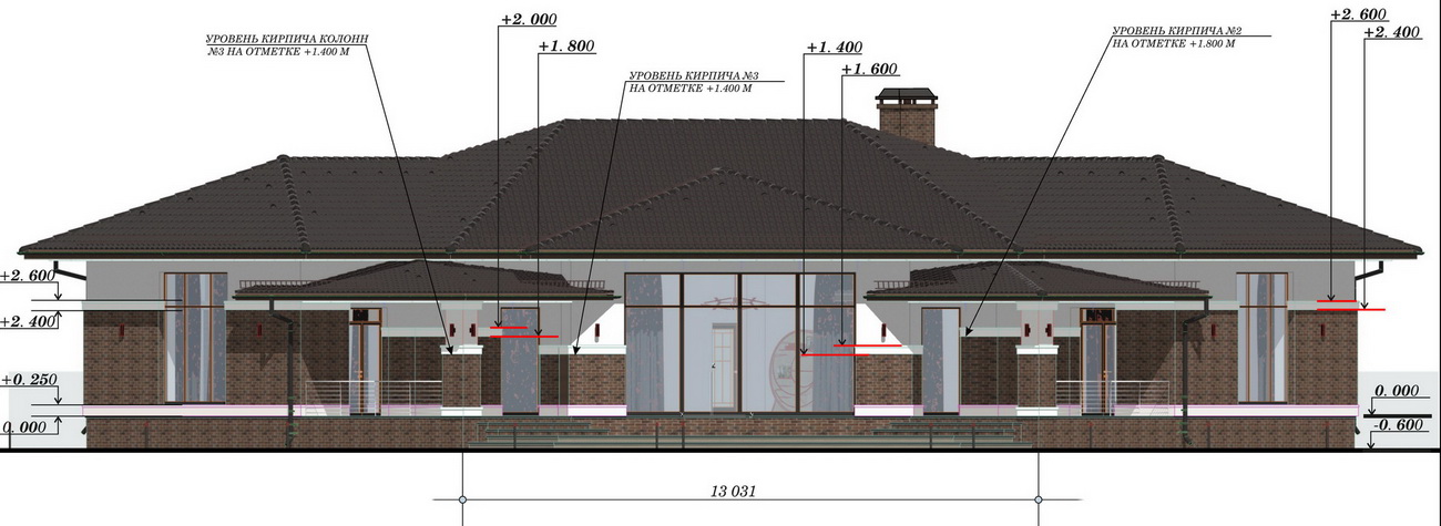 Дизайн фасада одноэтажного дома в прерийном стиле - ARCH1 Architecture
