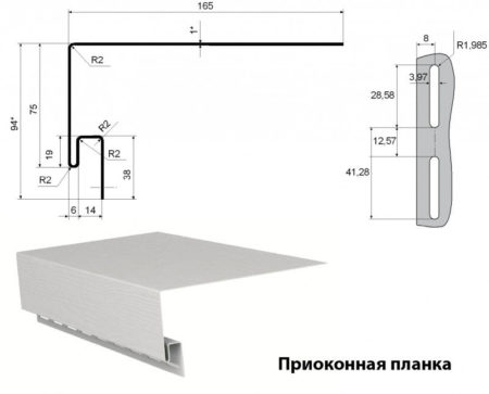 Конструкция оконной планки