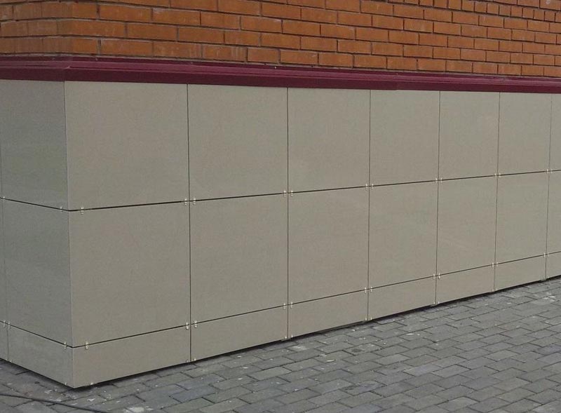 Отделка основания плиткой из керамогранита